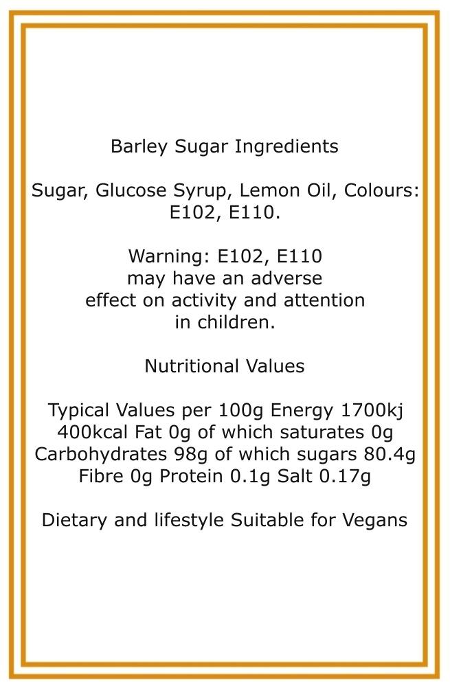 350g Rectangular Box of Barley Sugar Sweets