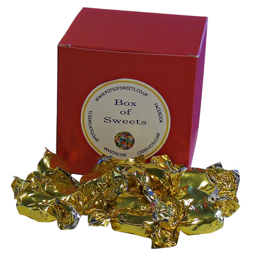 300g Coloured Square Box of Buchanan Butterscotch