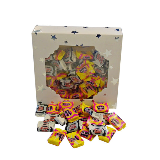 300g Square Window Pattern Box of Black Jacks and Fruit Salads