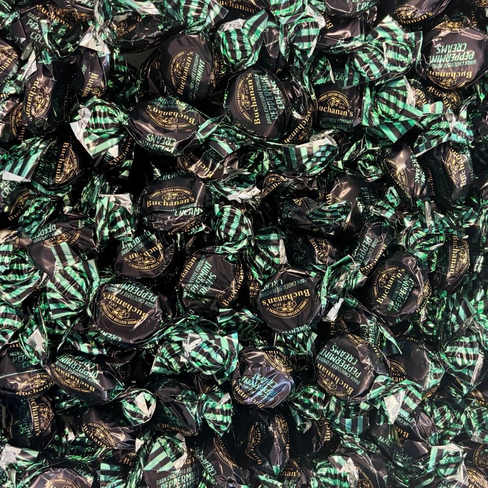 350g Rectangular Box of Buchanans Chocolate Peppermint Creams