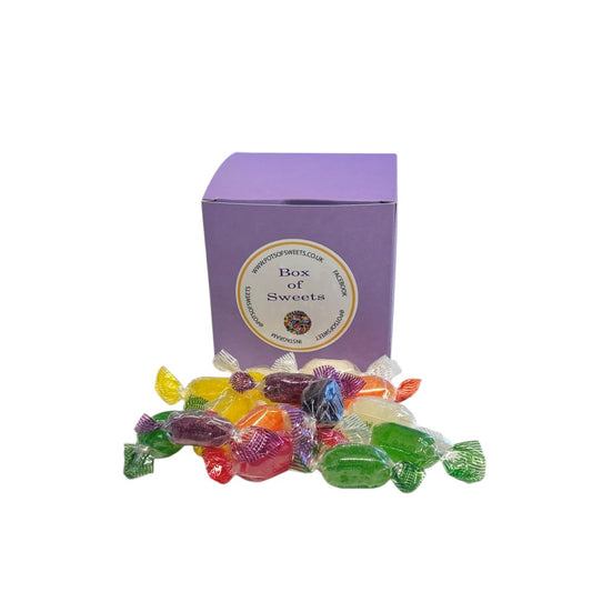 300g Square Box of Hard Boiled Fruit Drops Sweet