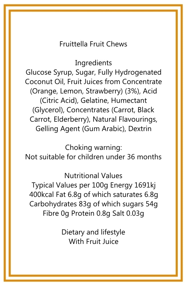 250g Paint Pot Tin of Fruitella Juicy Fruit Chews