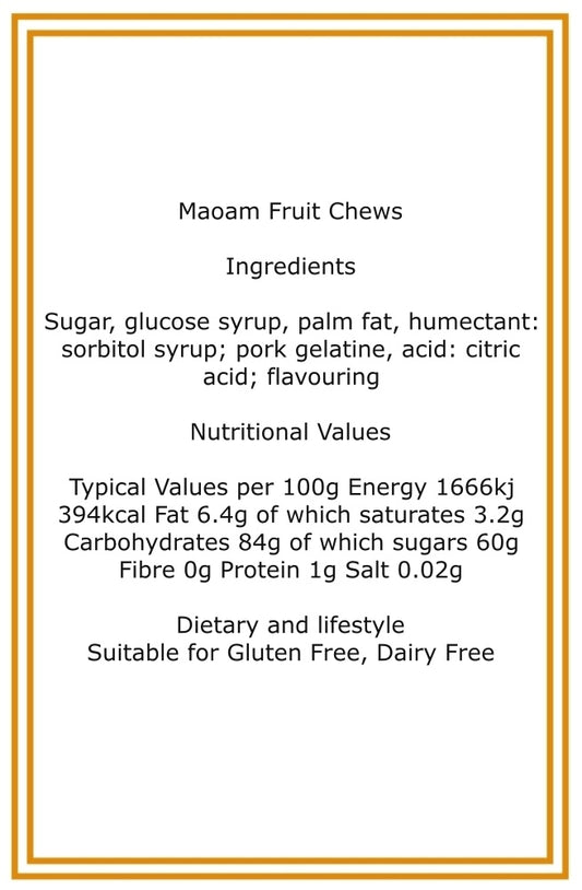 350g Rectangular Patterned Box of Maoam Joystix, Bloxs, Strips Fruit Chews Sweets