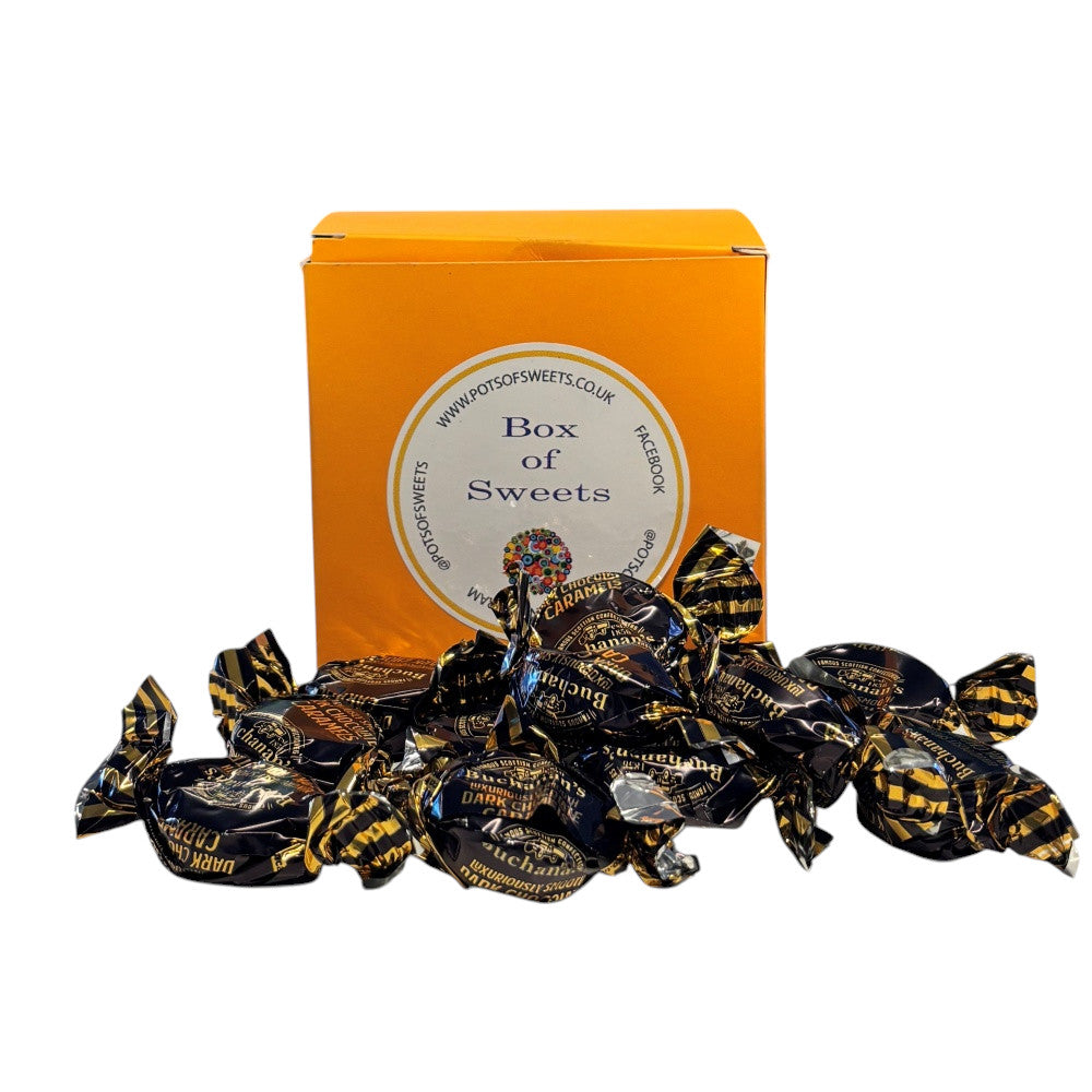 300g Square Box of Buchanan's Chocolate Caramel Toffees
