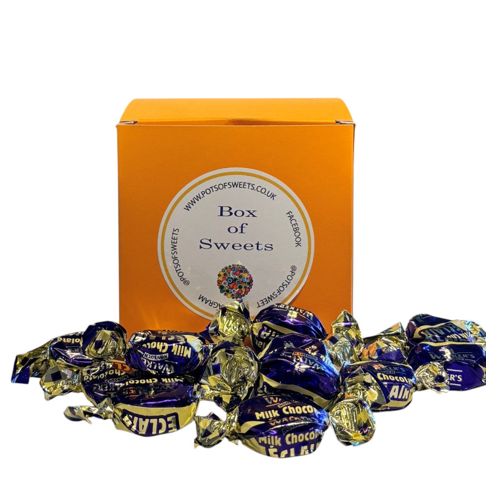 300g Square Box of Walkers Milk Chocolate Eclairs