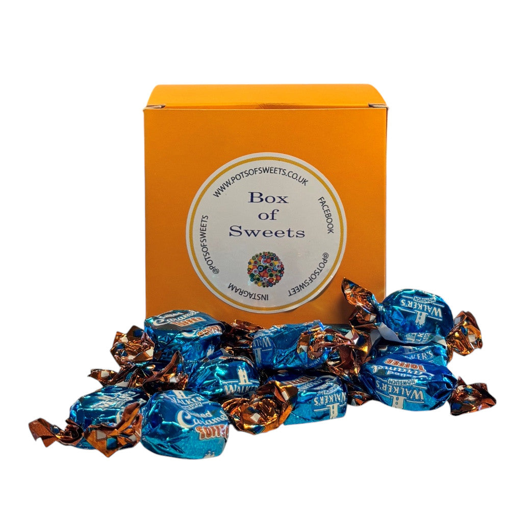 300g Square Box of Walkers Salted Caramel Toffee