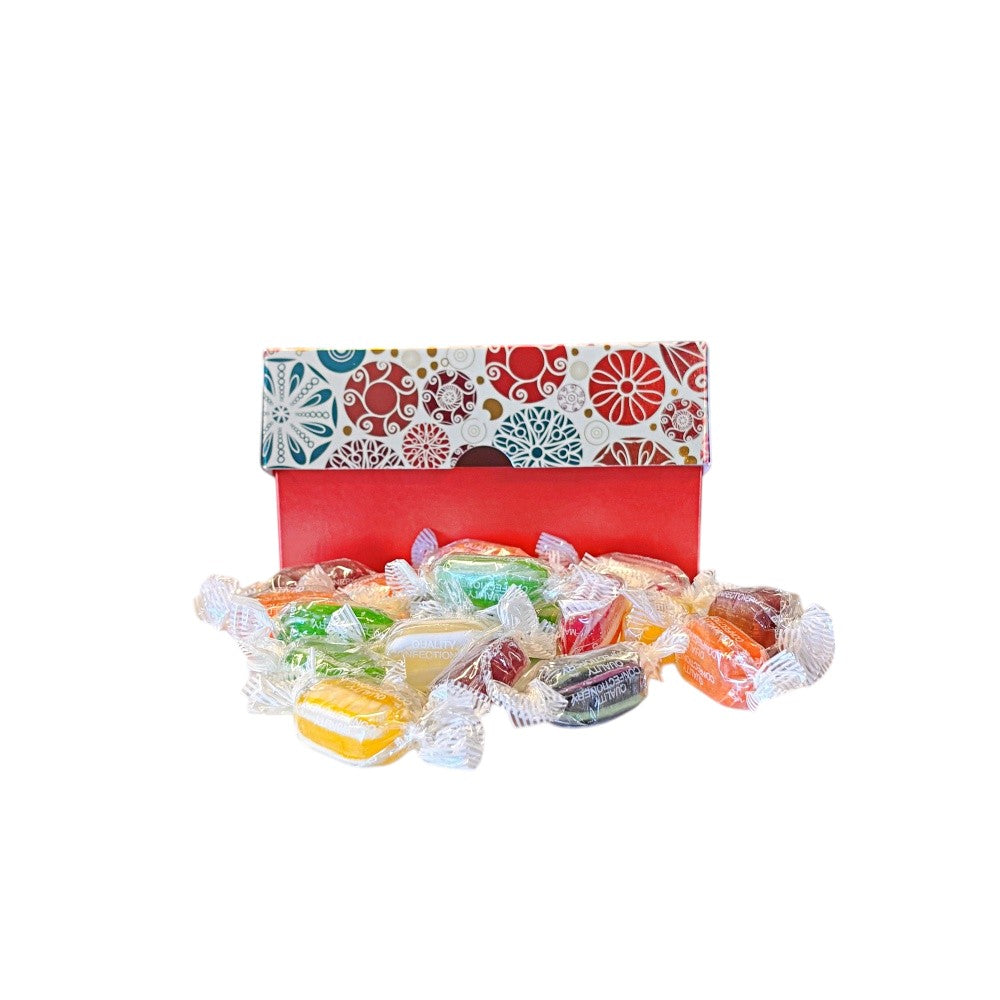 250g Rectangular Box Pattern of Buchanans Winter Mix Hard Boiled Sweets
