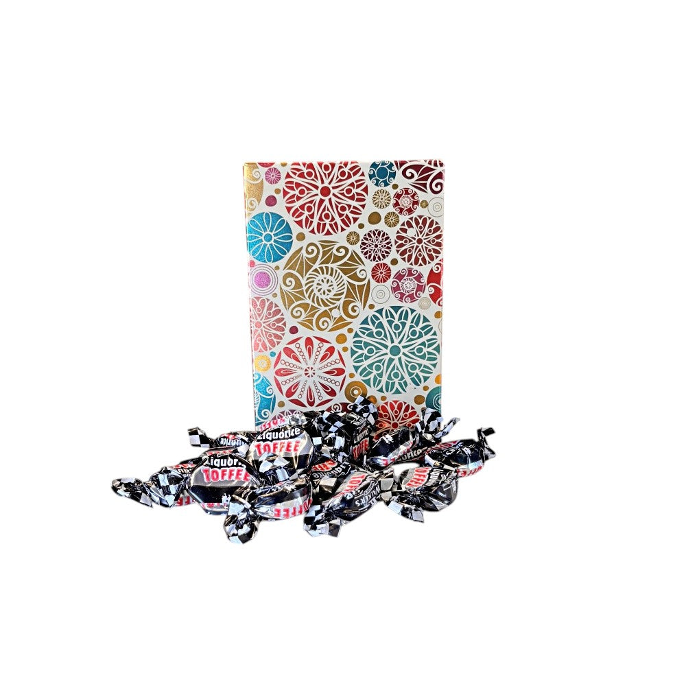 250g Rectangular Box Pattern of Walkers Liquorice Toffee