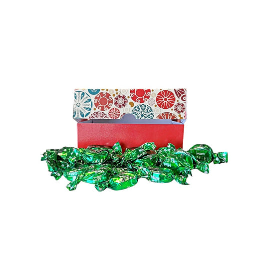 250g Rectangular Box Pattern of Walkers Mint Toffee