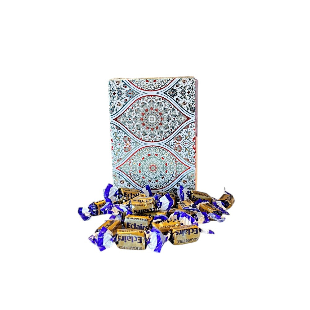 250g Rectangular Box Pattern of Sugar Free Chocolate Eclairs