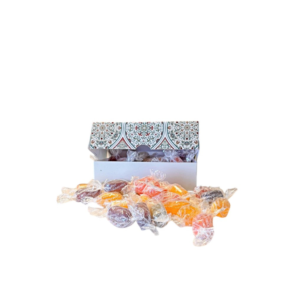 250g Rectangular Box Pattern of Sugar Free Fruit Drops