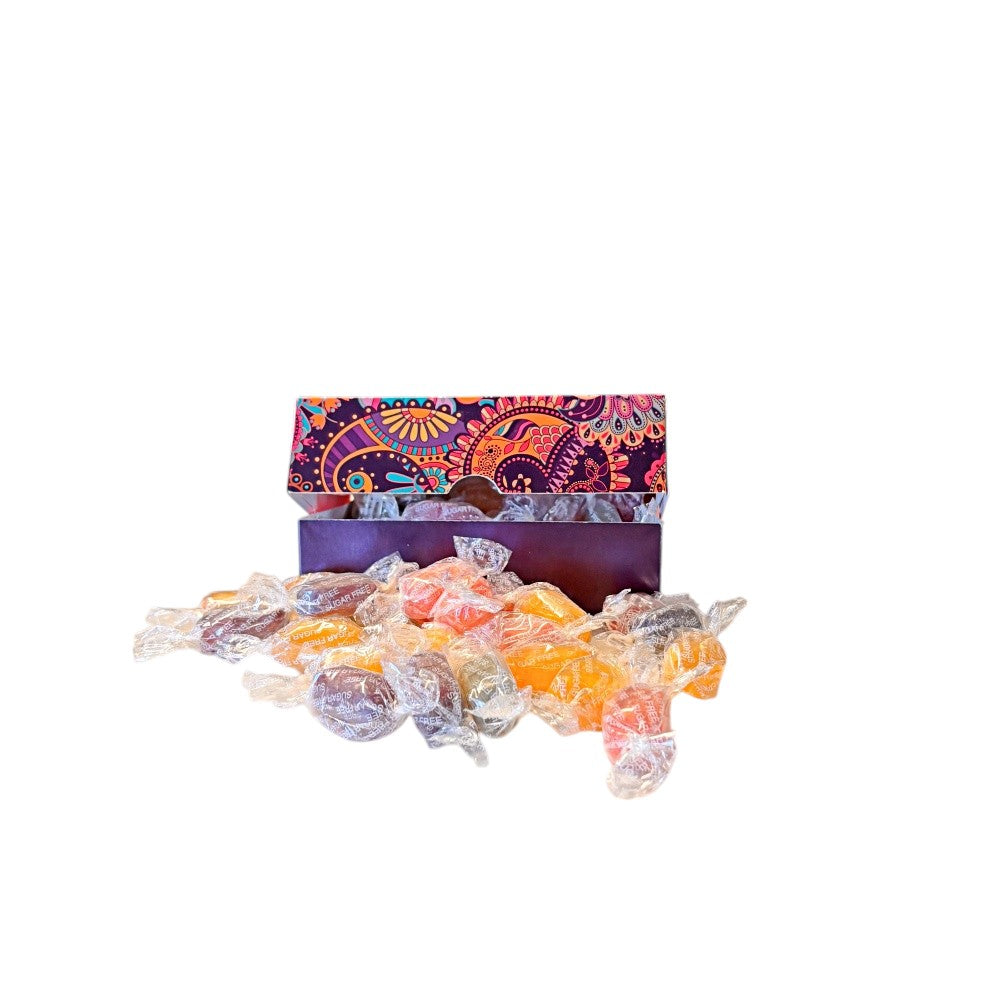 250g Rectangular Box Pattern of Sugar Free Fruit Drops