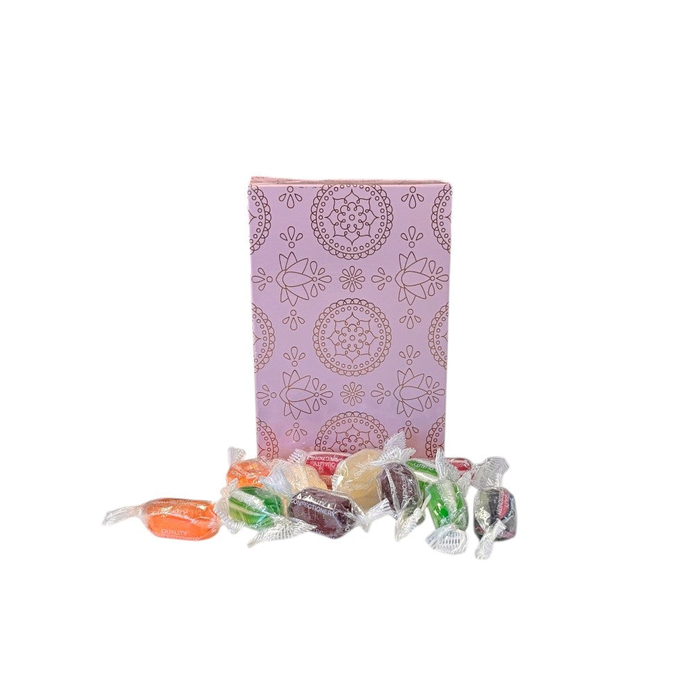 250g Rectangular Box Pattern of Buchanans Winter Mix Hard Boiled Sweets