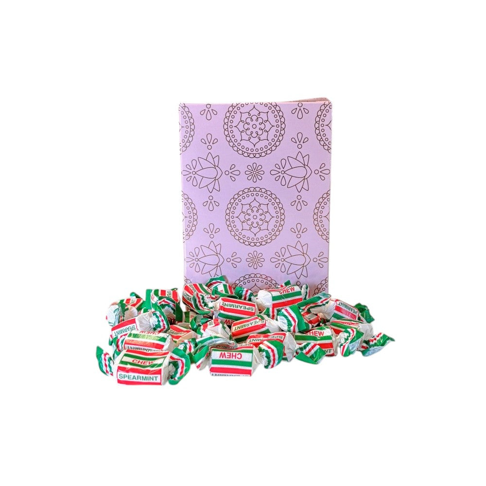 250g Rectangular Patterned Box of Spearmint Chews