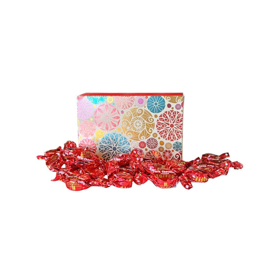 250g Rectangular Patterned Box of Walkers Dark Chocolate Toffee