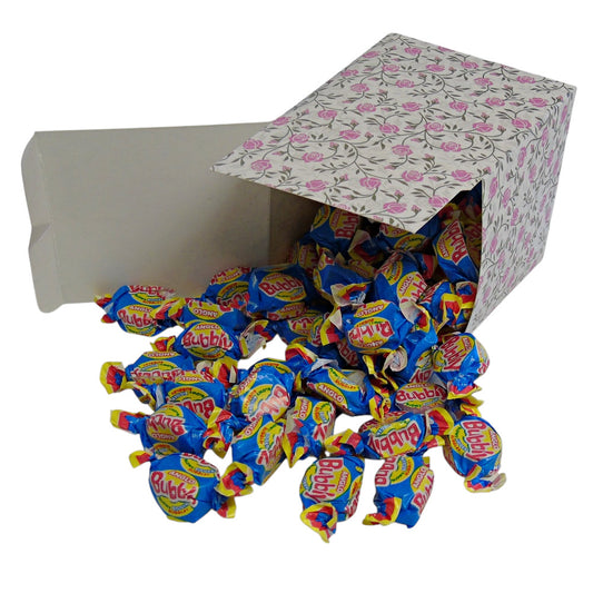 300g Square Flower Pattern Box of Anglo Bubble Bubblegum