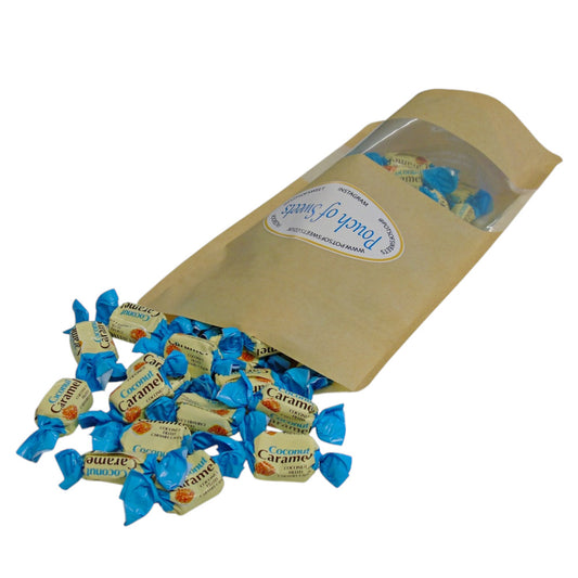 250g Pouch of YUMMYs Coconut Caramel Chews