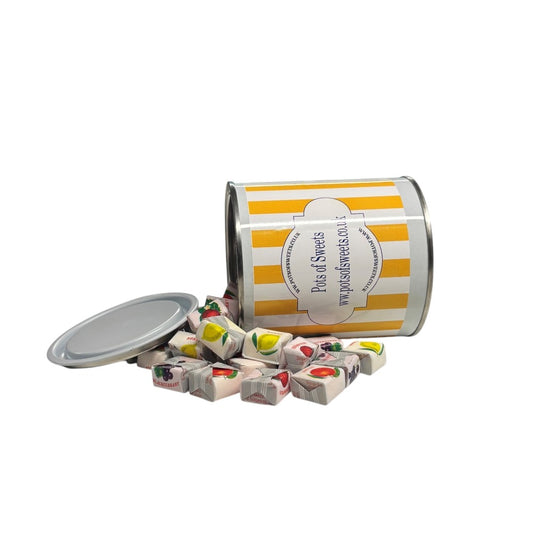 250g Paint Pot Tin of Fruity Chews Fruit Caramels