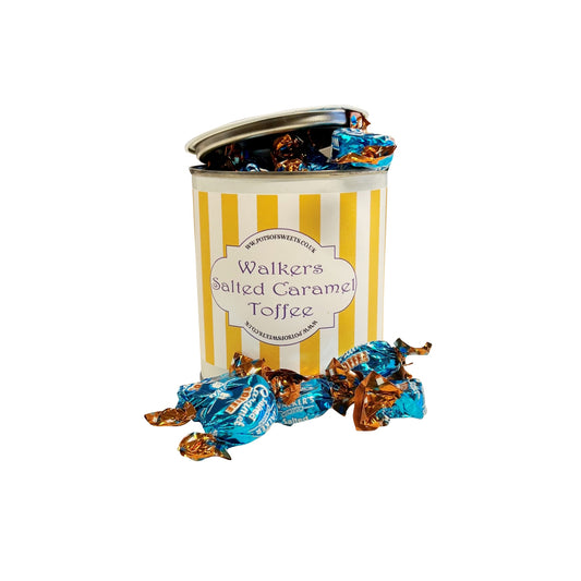 250g Paint Pot Tin of Walkers Salted Caramel Toffees