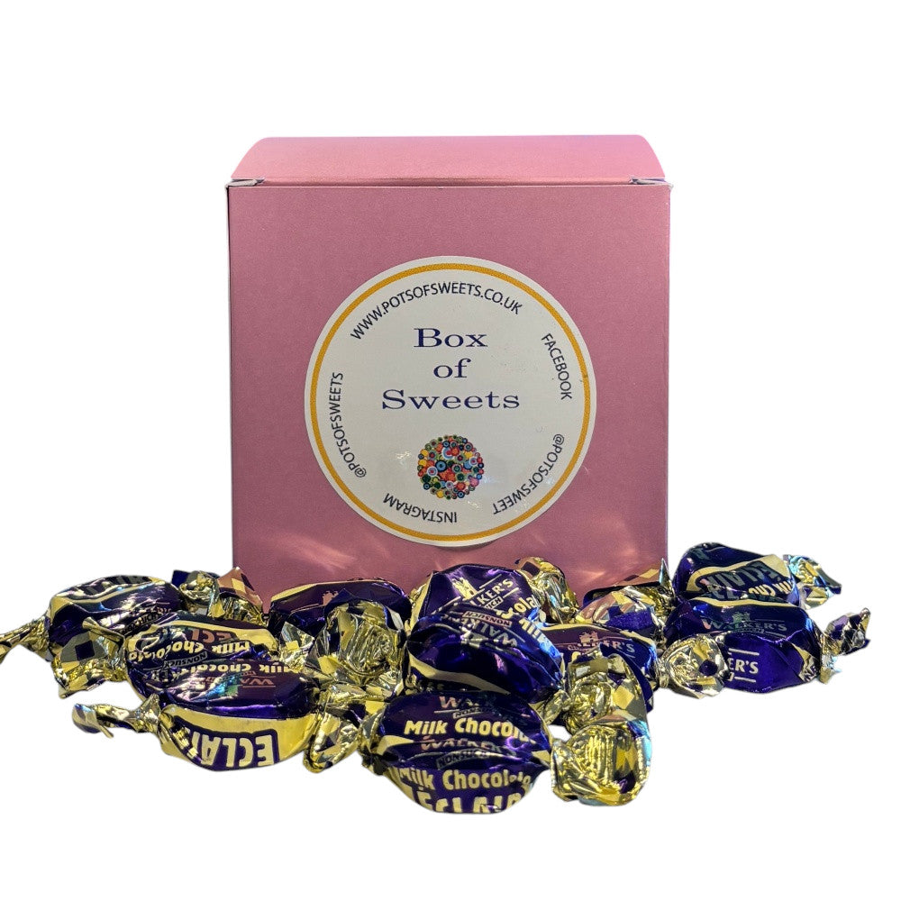 300g Square Box of Walkers Milk Chocolate Eclairs