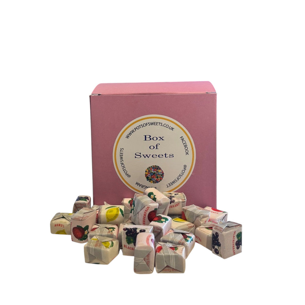 300g Square Box of Fruity Chews Fruit Caramels