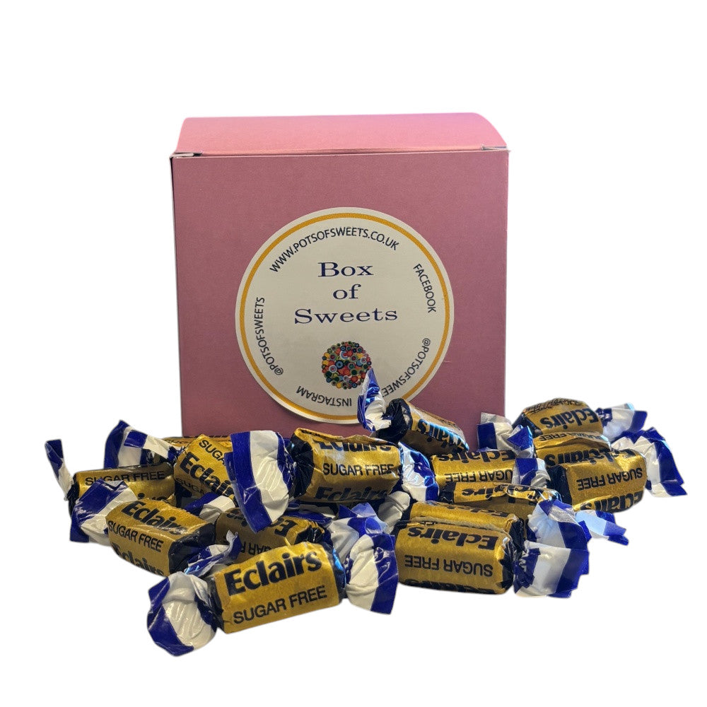 300g Square Box of Sugar Free Chocolate Eclairs