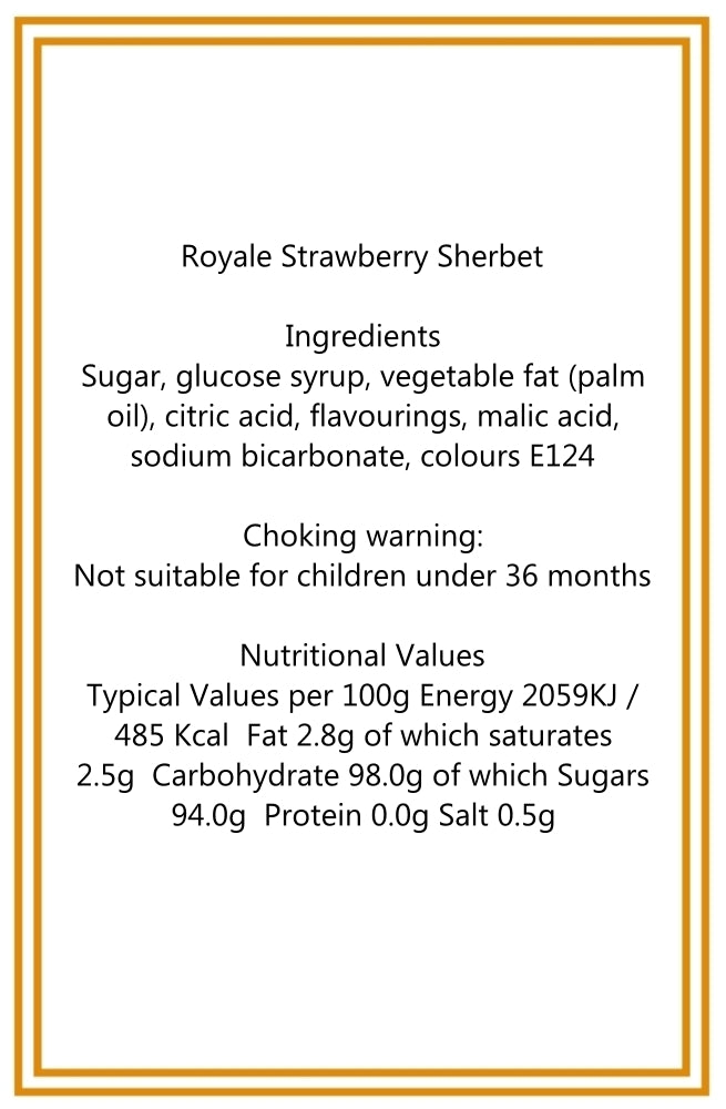 200g Tube of Strawberry Sherbets Sweets
