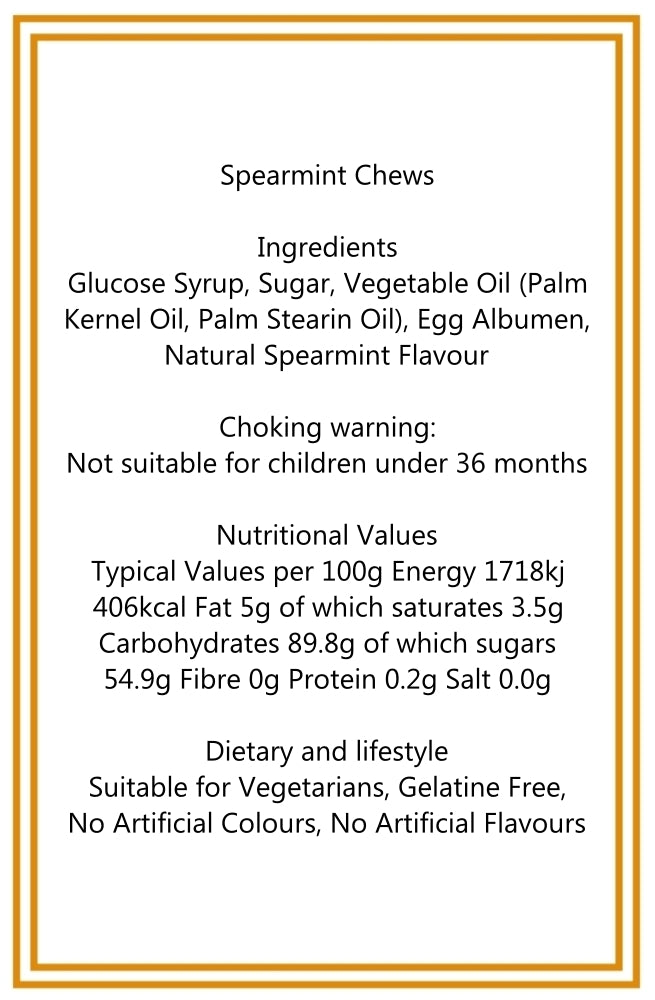 300g Square Box of Spearmint Chews