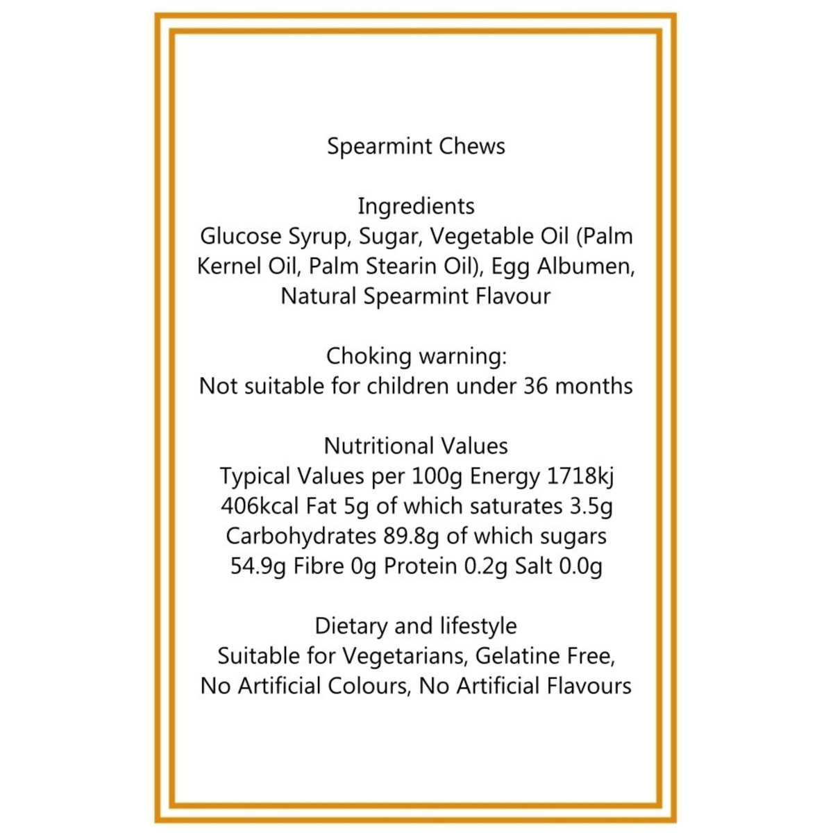 250g Cotton Bag of Spearmint Chews
