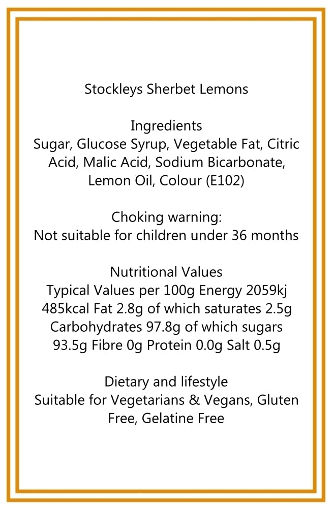 200g Tube of Sherbet Lemon Sweets