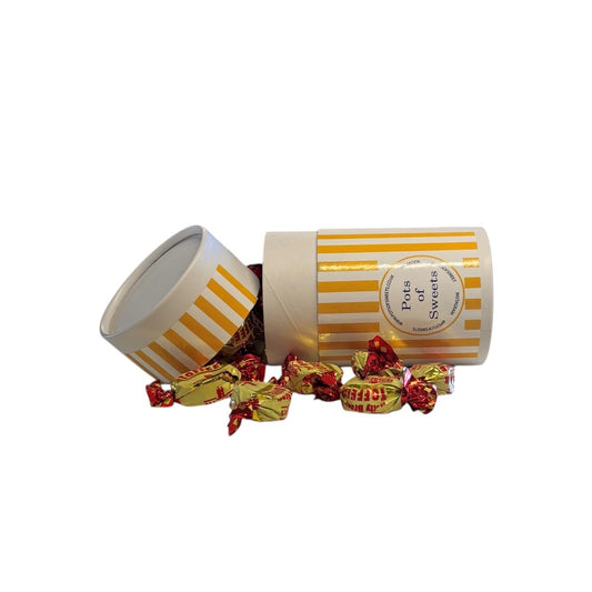 200g White Cardboard Tube of Walkers Nutty Brazil Toffees