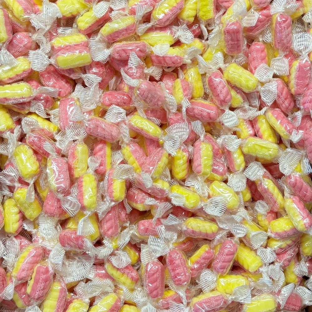 350g Rectangular Patterned Box of Rhubarb & Custard Twists