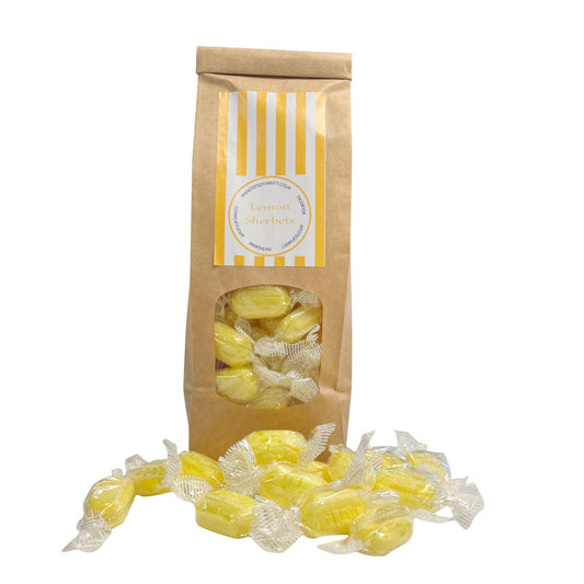 300g Bag of Individually Stockleys Wrapped Sherbet Lemon Sweets
