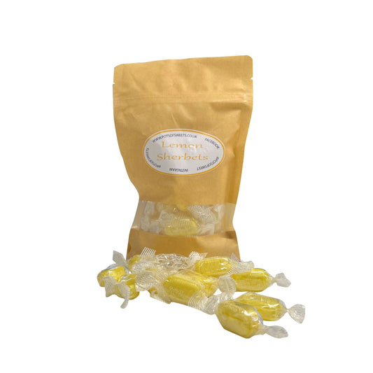 250g Pouch of Individually Stockleys Wrapped Sherbet Lemon Sweets