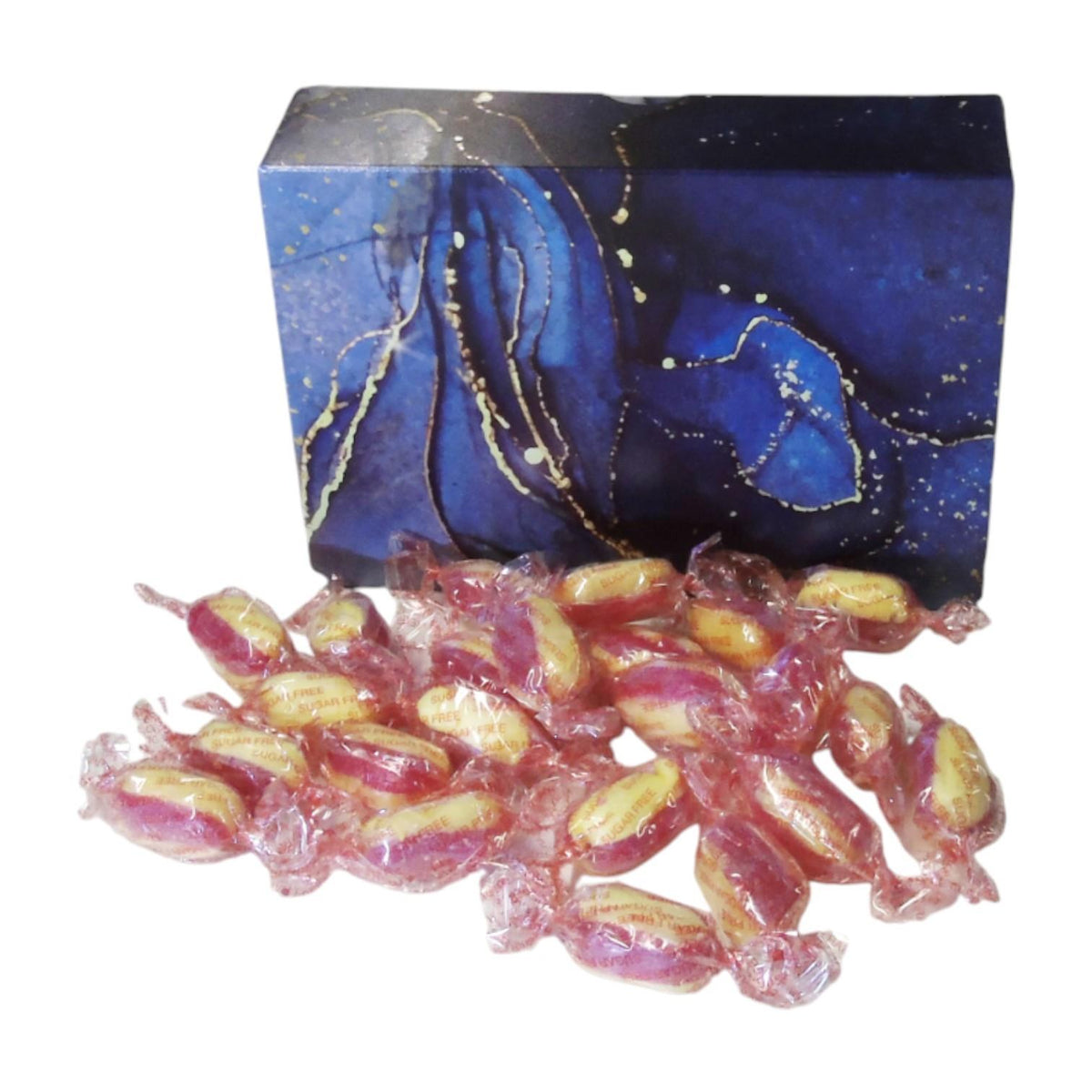 350g Rectangular Box of Sugar Free Rhubarb and Custard