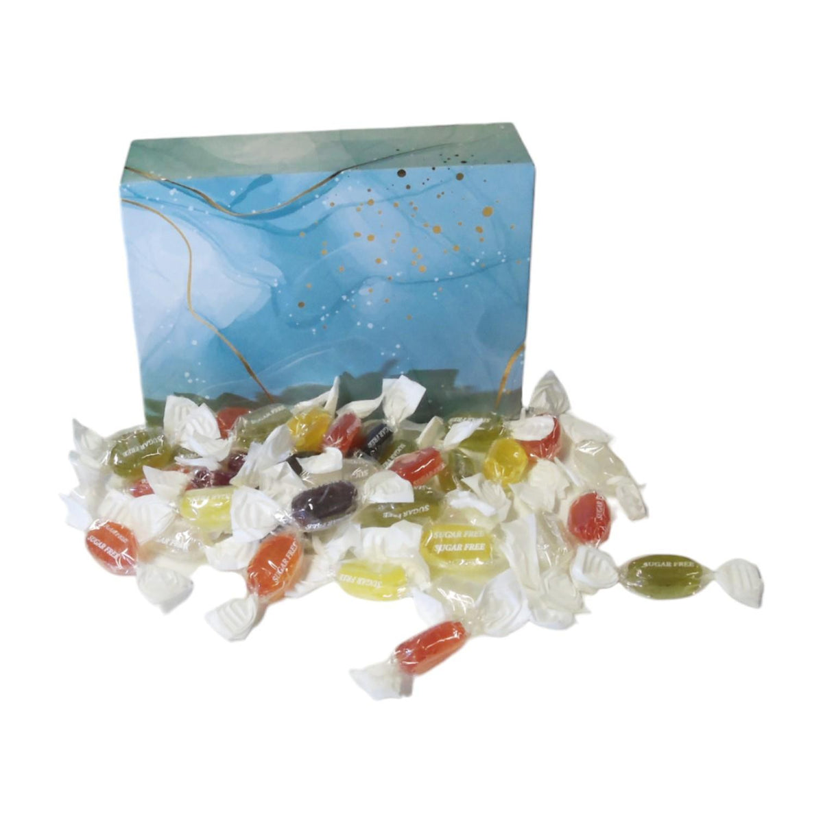 350g Rectangular Box of Sugar Free Fruit Drops