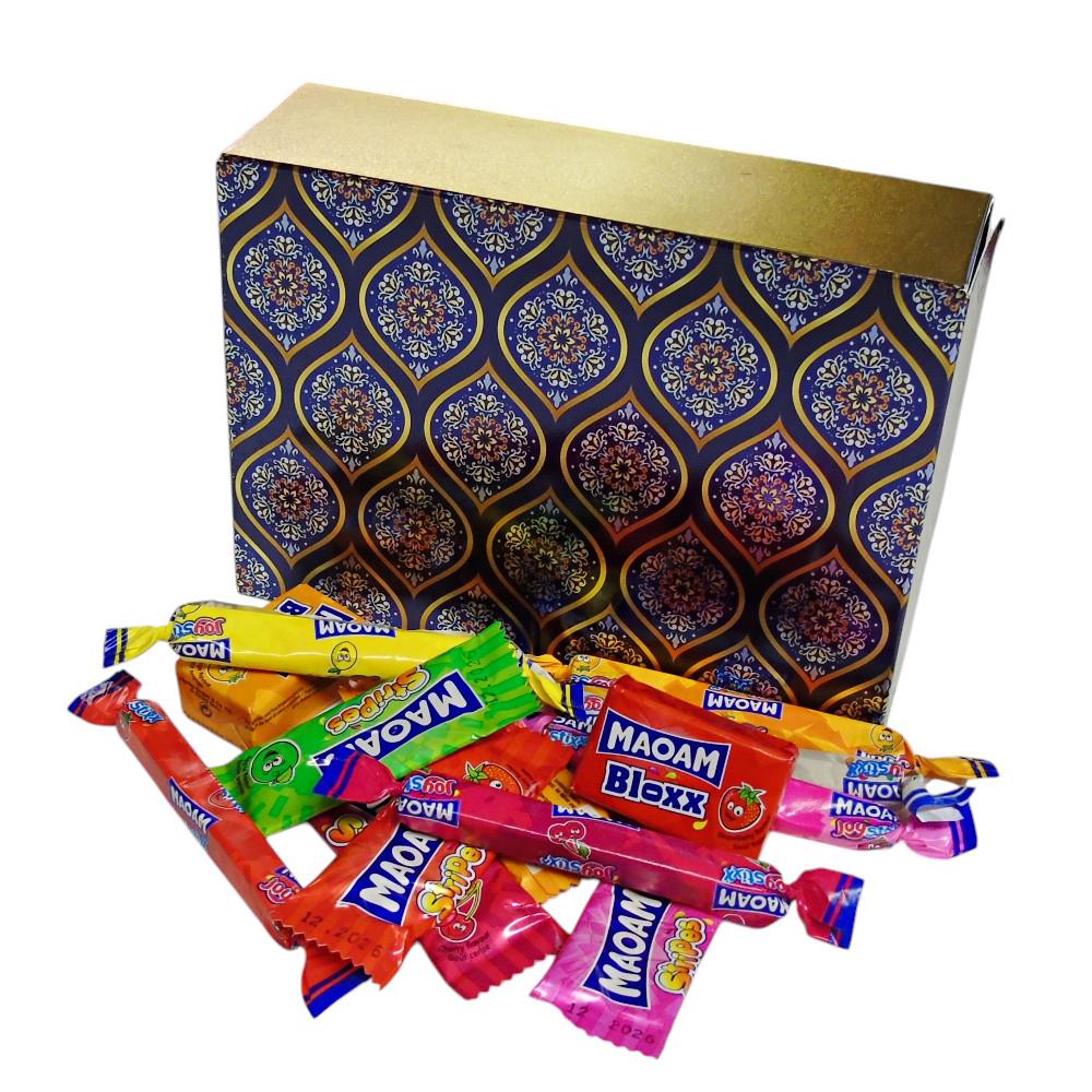 350g Rectangular Box of Maoam Joystix, Bloxs, Strips Fruit Chews Sweets