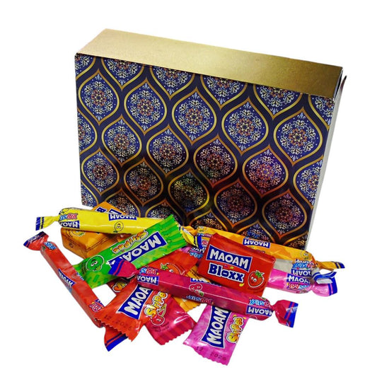 350g Rectangular Box of Maoam Joystix, Bloxs, Strips Fruit Chews Sweets