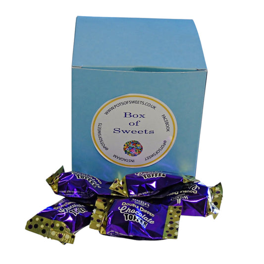 250g Square Coloured Box of Walkers Double Dipped Chocolate Toffee