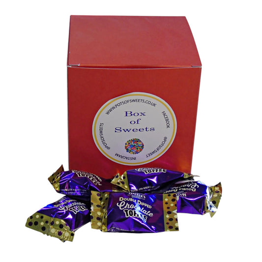 250g Square Coloured Box of Walkers Double Dipped Chocolate Toffee