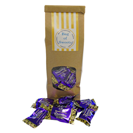 250g Tin Tie Bag of Walkers Double Dipped Chocolate Toffee