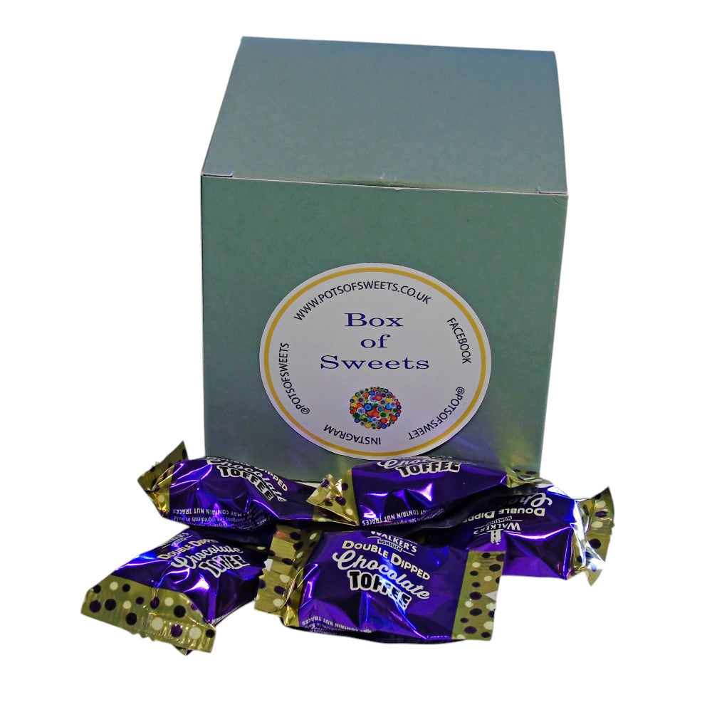 250g Square Coloured Box of Walkers Double Dipped Chocolate Toffee