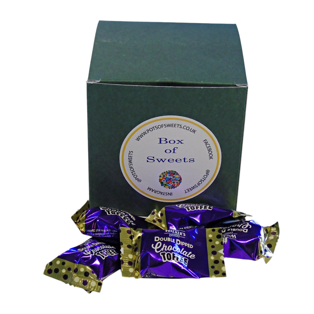 250g Square Coloured Box of Walkers Double Dipped Chocolate Toffee