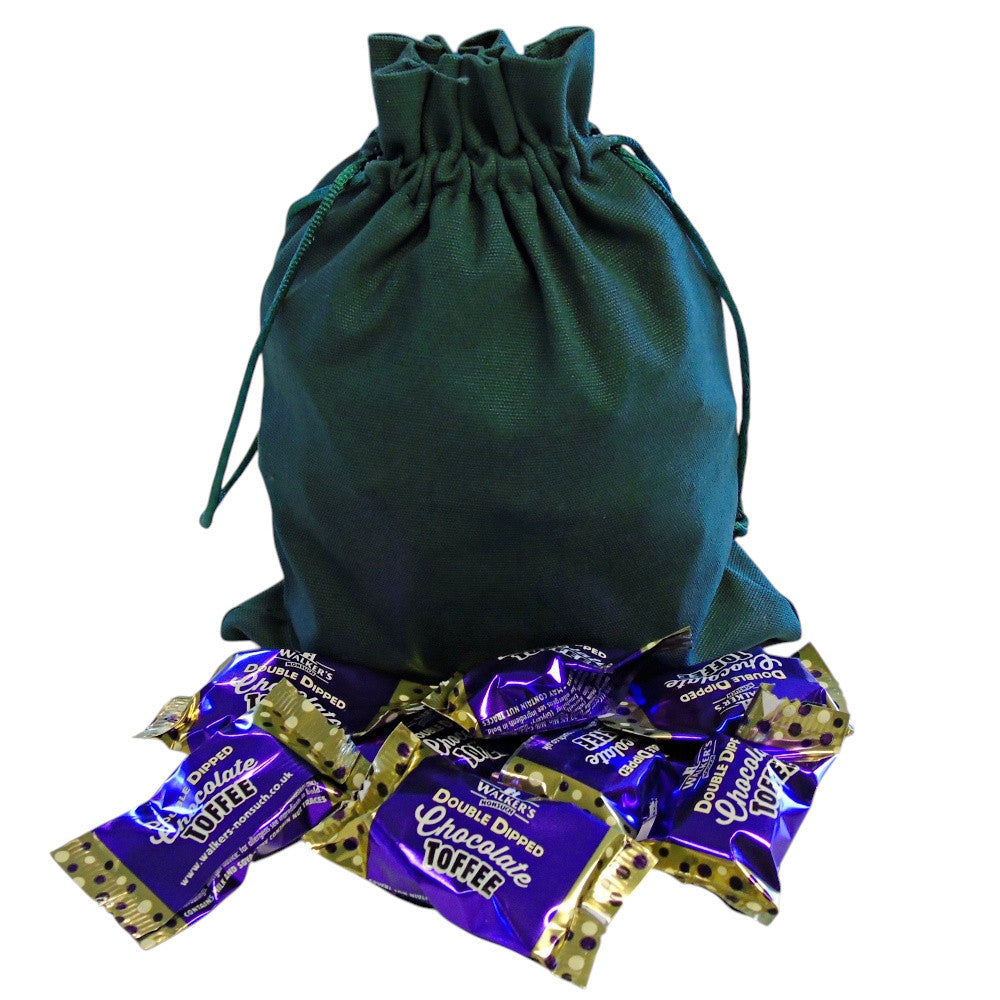 250g Cotton Bag of Walkers Double Dipped Chocolate Toffee