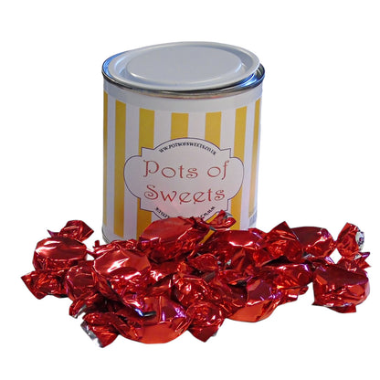 250g Paint Pot Tin of Buchanan Raspberry Caramel Toffee