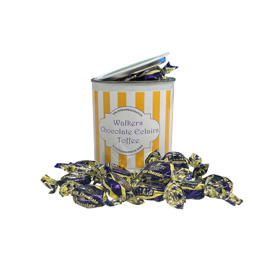 250g Paint Pot Tin of Walkers Milk Chocolate Eclairs