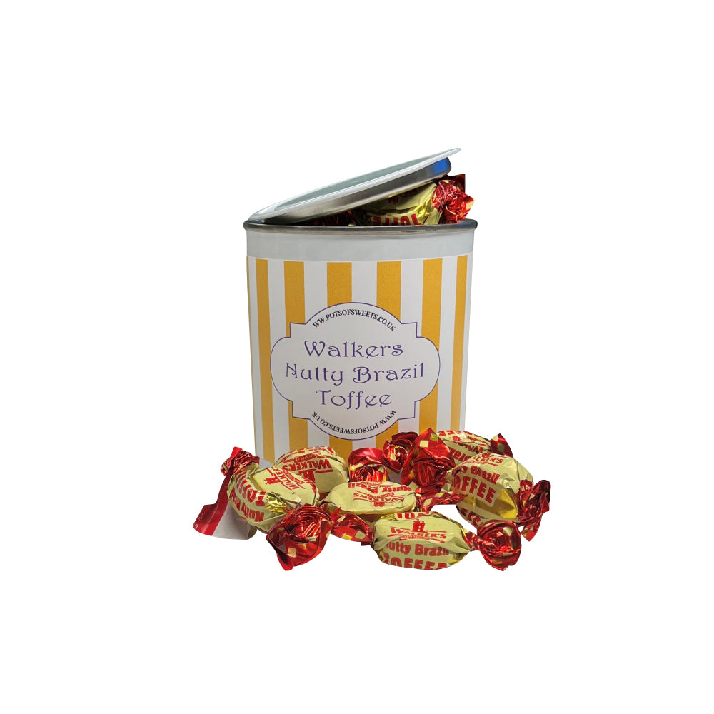 250g Paint Pot Tin of Walkers Nutty Brazil Toffees
