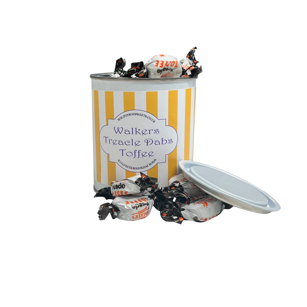 250g Paint Pot Tin of Walkers Treacle Dabs Toffees