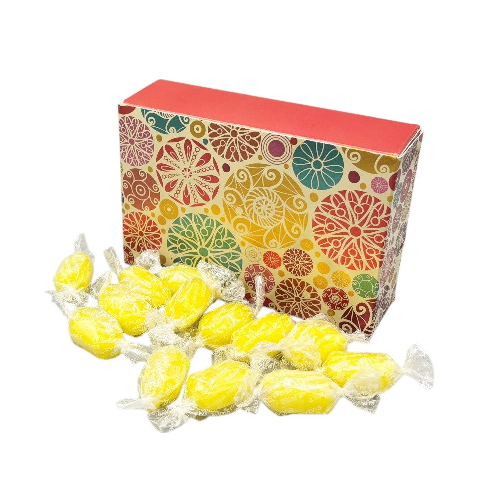 250g Rectangular Patterned Box of Sherbet Lemon Sweets