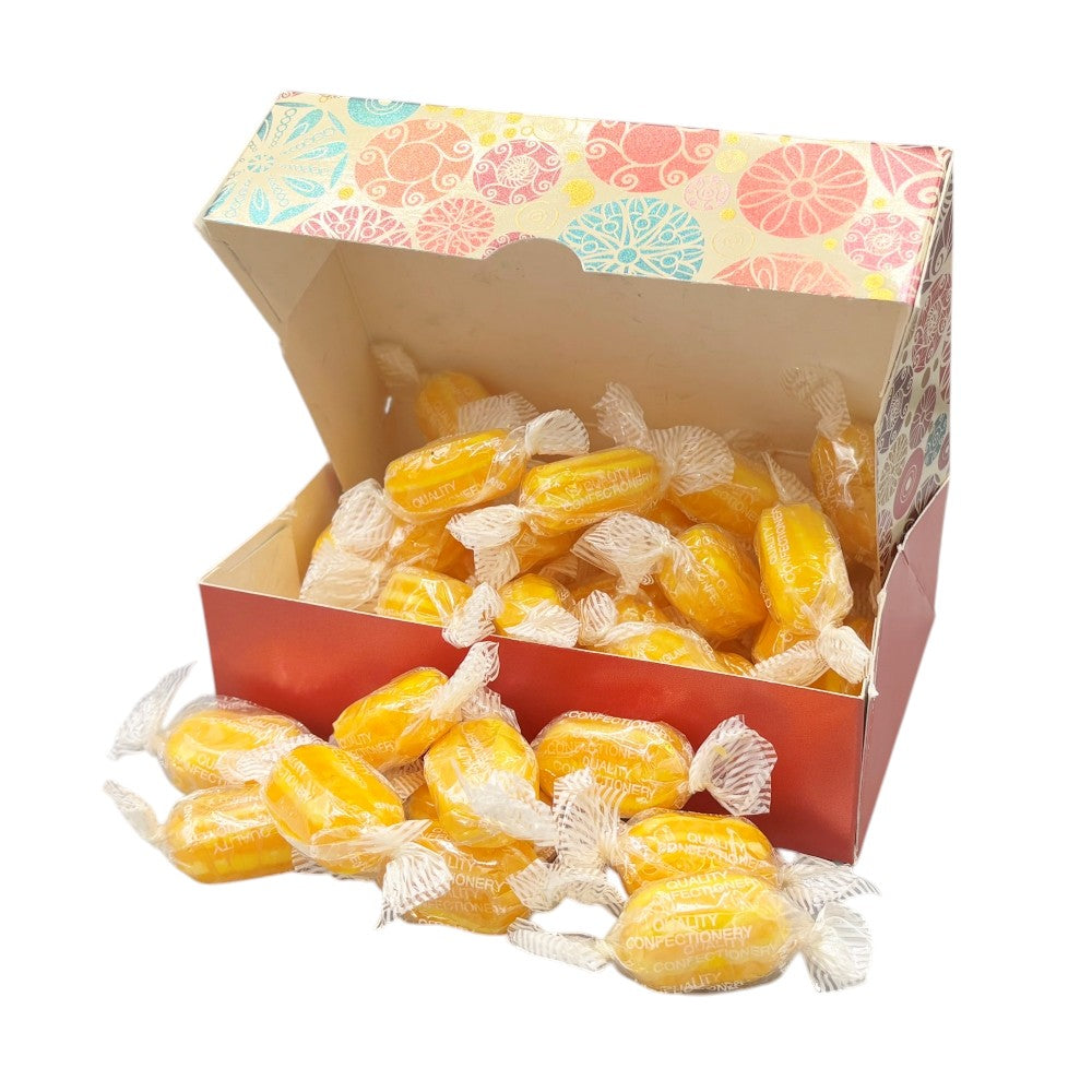 250g Rectangular Patterned Box of Sherbet Pineapple Sweets